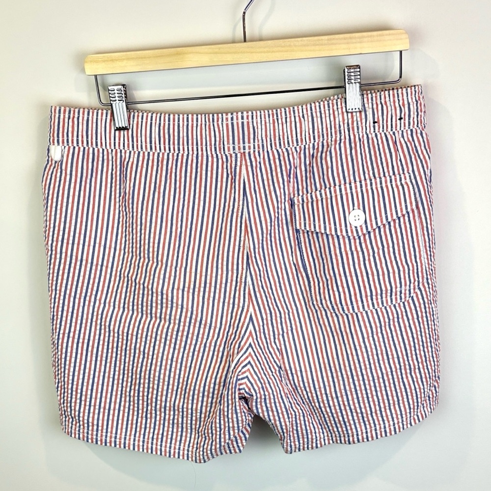 JCrew seersucker Striped Swim Shorts size L - Picture 2 of 7